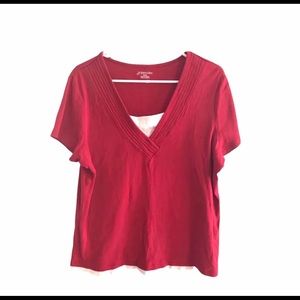 St. John’s Bay red knit top XL